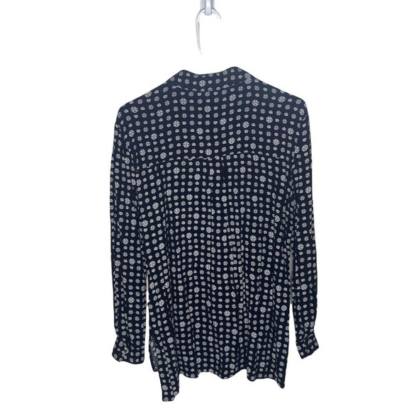 Ecote Urban Outfitters Black L/Sleeve Button Down Shirt Medium - Picture 5 of 8